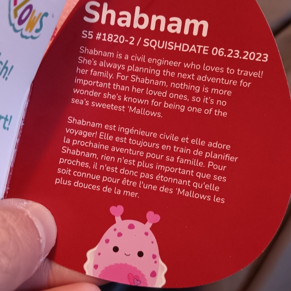 Squishmallows Valentines 2024 Release Shabnam the Sea Slug 5" FTM - Picture 4 of 5